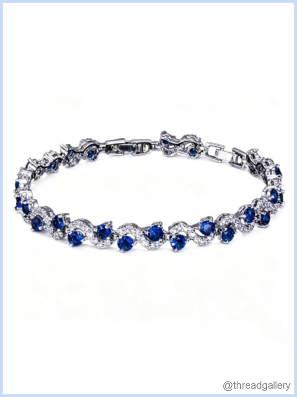 Silver Plated Cubic Zirconia Tennis Bracelet Dainty Wedding Jewelry